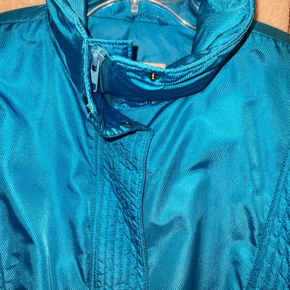NILS Vintage Ski Jacket Ladies Fitted Coat Gorgeous Turquoise Size 12 Full Zip - Picture 5 of 16